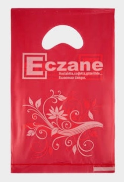 Bio El Geçme Eczane Poşeti Tabletlik - Kırmızı 16,5 x 27 Cm  (1 Kg)