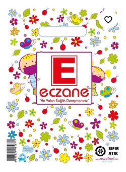 Bio El Geçme Eczane Poşeti Çiçek-Çocuk 22 x 30 Cm (1 Paket 240 Adet)