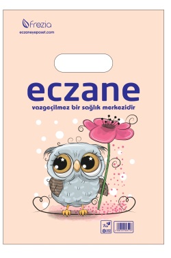 Bio El Geçme Eczane Poşeti (Pembe-Baykuş) 22 x 32 Cm (1 Paket 200 Adet)